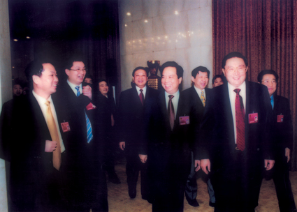 中央政治局常委羅干接見董事長